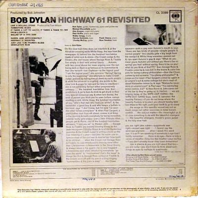 Bob Dylan : Highway 61 Revisited (LP, Album, Mono)
