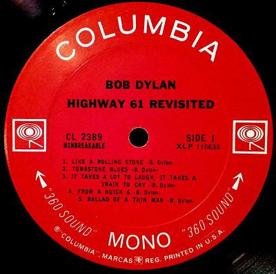 Bob Dylan : Highway 61 Revisited (LP, Album, Mono)
