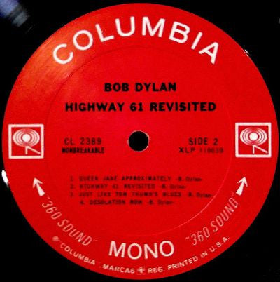 Bob Dylan : Highway 61 Revisited (LP, Album, Mono)
