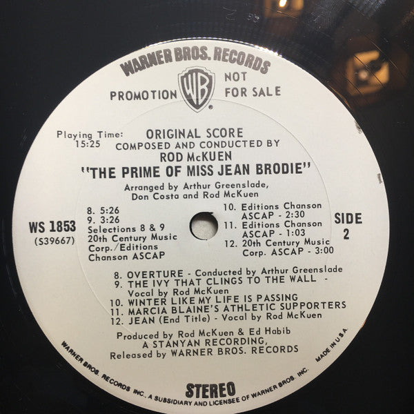 Rod McKuen : The Prime Of Miss Jean Brodie (LP, Promo)