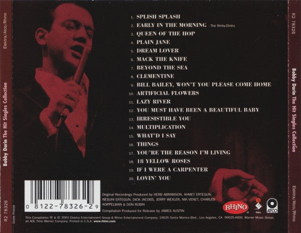 Bobby Darin : The Hit Singles Collection (CD, Comp, Mono, RP, Cin)