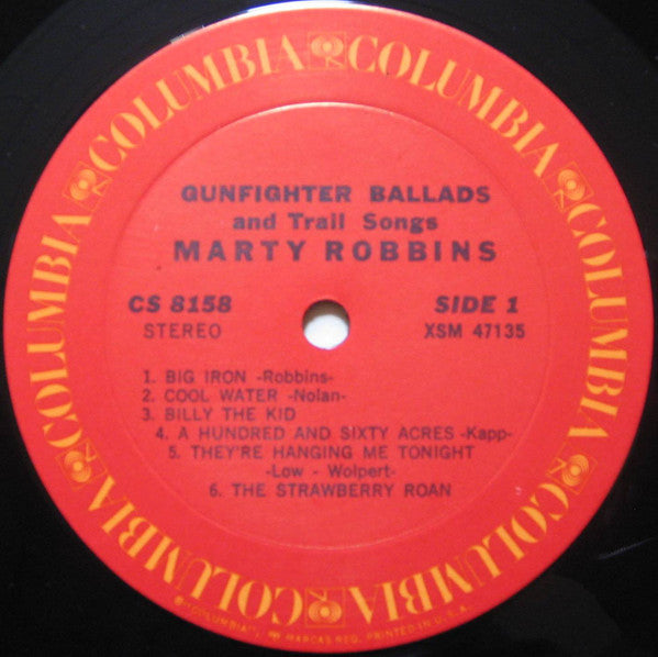 Marty Robbins : Gunfighter Ballads And Trail Songs (LP, Album, RE)