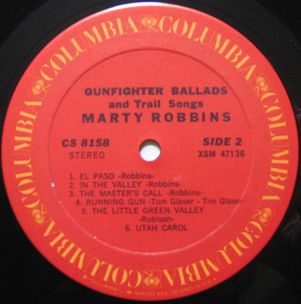 Marty Robbins : Gunfighter Ballads And Trail Songs (LP, Album, RE)