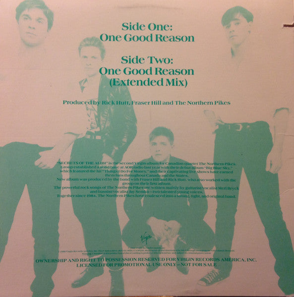 The Northern Pikes : One Good Reason (12", Promo)