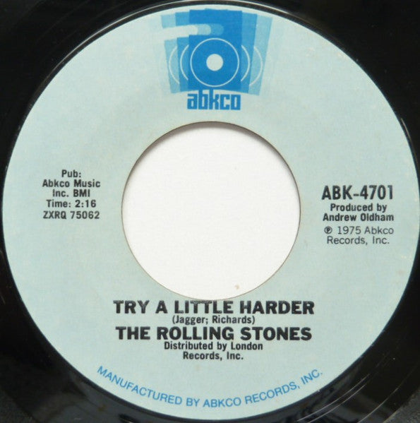 The Rolling Stones : I Don't Know Why / Try A Little Harder (7", Single, Styrene)