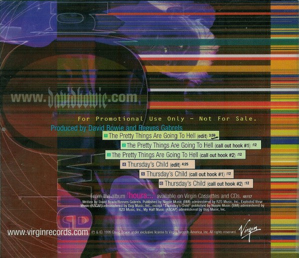 David Bowie : The Pretty Things Are Going To Hell (CD, Single, Promo)