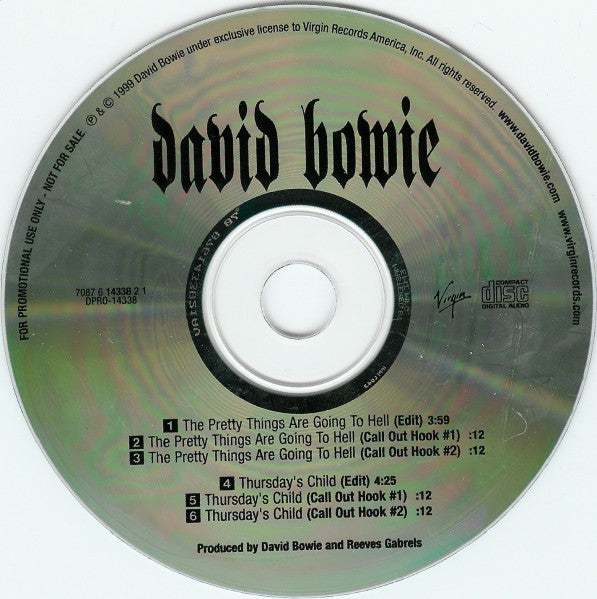 David Bowie : The Pretty Things Are Going To Hell (CD, Single, Promo)