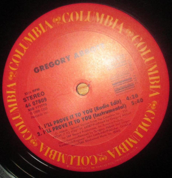 Gregory Abbott : I'll Prove It To You (12")