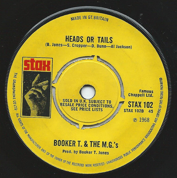 Booker T & The MG's : Soul Limbo (7", Single)