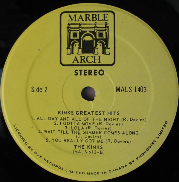 Kinks* : Kinks Greatest Hits (LP, Comp)