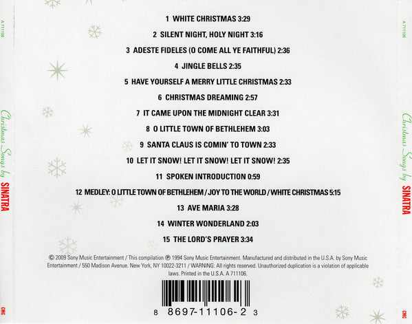 Sinatra* : Christmas Songs By Sinatra (CD, Comp, RE)