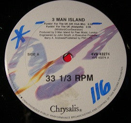 3 Man Island Featuring Carol Jiani : Funkin' For The UK (12", Promo)
