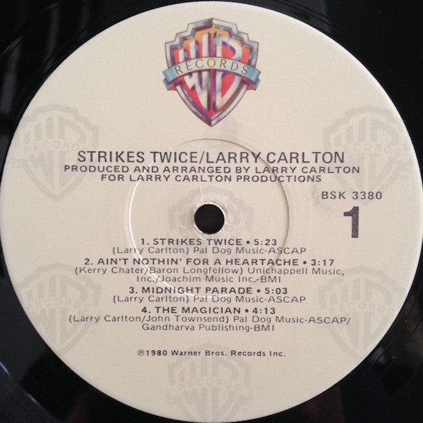 Larry Carlton : Strikes Twice (LP, Album, Jac)