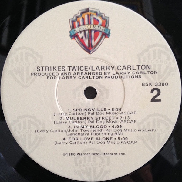 Larry Carlton : Strikes Twice (LP, Album, Jac)