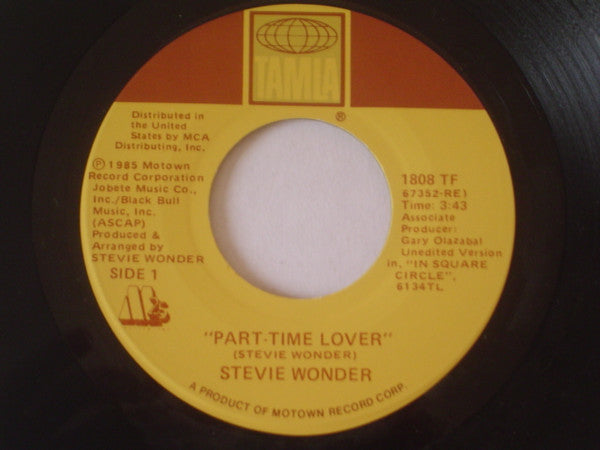 Stevie Wonder : Part-Time Lover (7", Single)