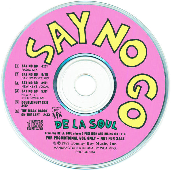 De La Soul : Say No Go (CD, Single, Promo)