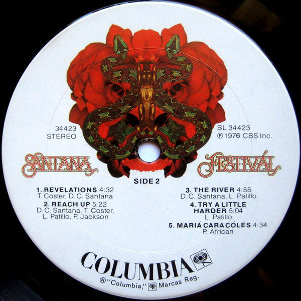 Santana : Festivál (LP, Album, Pit)