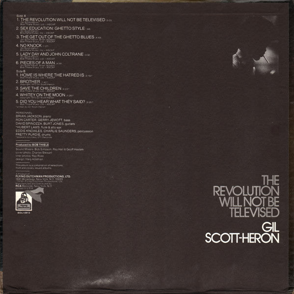 Gil Scott-Heron : The Revolution Will Not Be Televised (LP, Album, Comp, Gat)