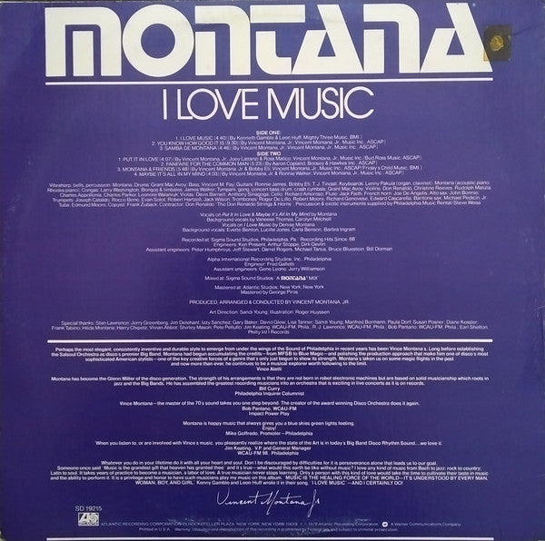 Montana : I Love Music (LP, Album, Ric)