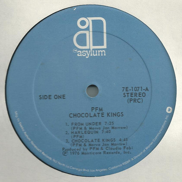 P.F.M.* : Chocolate Kings (LP, Album, PRC)