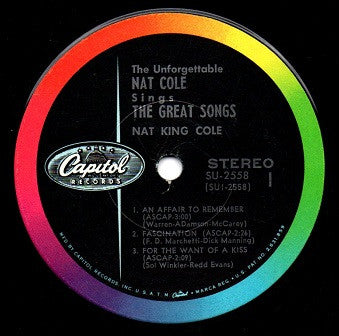 Nat King Cole : The Unforgettable Nat Cole Sings The Great Songs! (7", Comp, Jukebox)