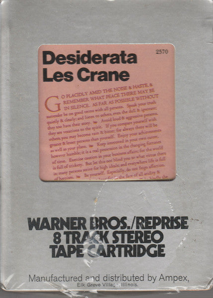 Les Crane : Desiderata (8-Trk, Album)