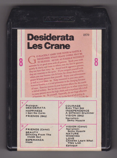 Les Crane : Desiderata (8-Trk, Album)