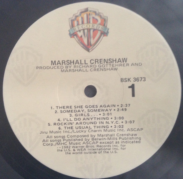 Marshall Crenshaw : Marshall Crenshaw (LP, Album, RP, Jac)