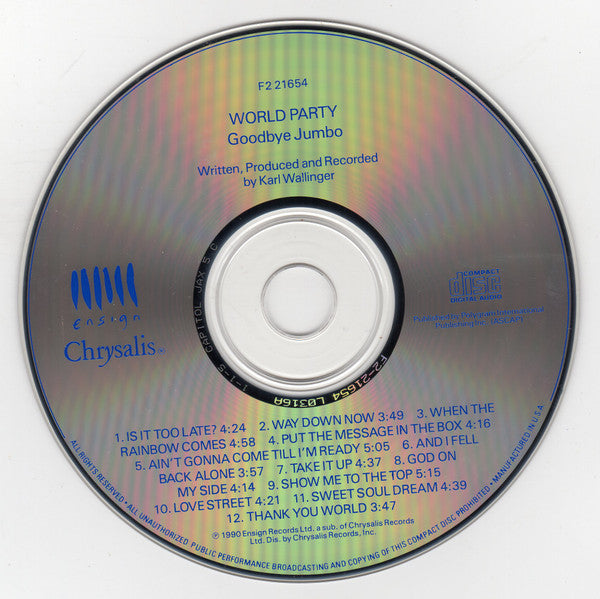 World Party : Goodbye Jumbo (CD, Album, Cap)