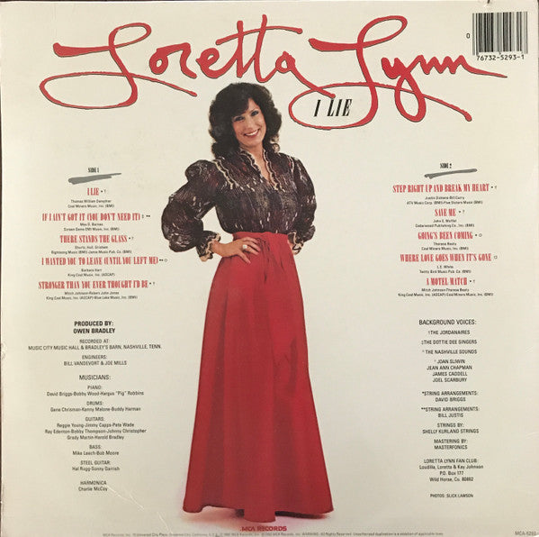 Loretta Lynn : I Lie (LP, Album, Pin)