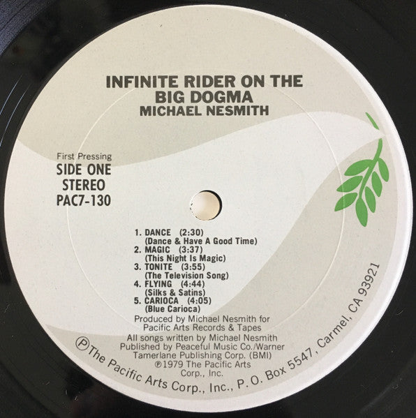 Michael Nesmith : Infinite Rider On The Big Dogma (LP, Album, Pit)