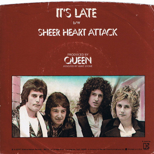 Queen : It's Late (7", Single, But)