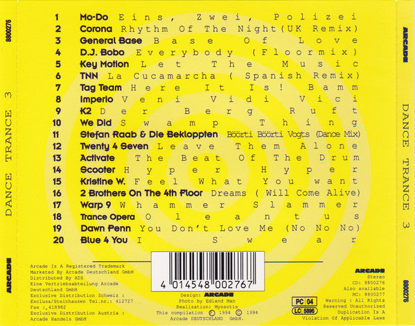 Various : Dance Trance 94 Vol. 3 (CD, Comp)