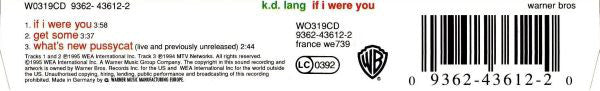k.d. lang : If I Were You (CD, Single)