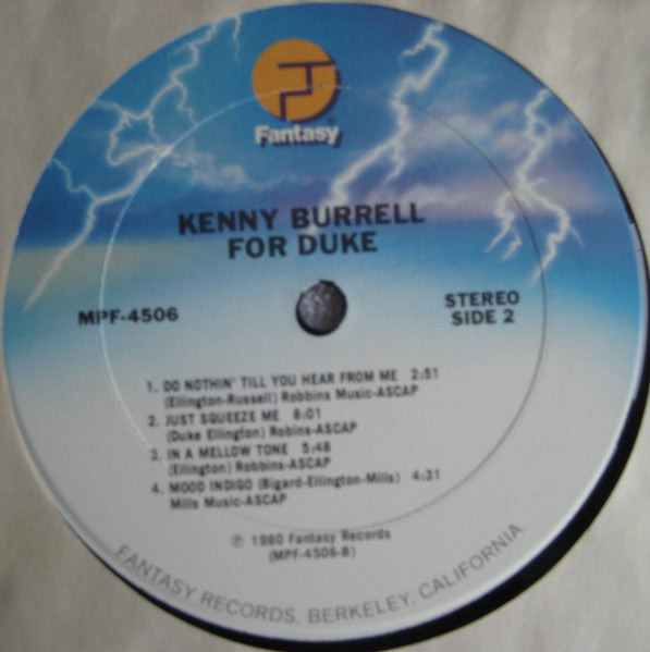 Kenny Burrell : For Duke (LP, Comp)