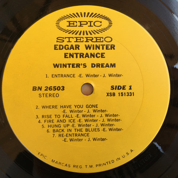 Edgar Winter : Entrance (LP, Album, Ter)