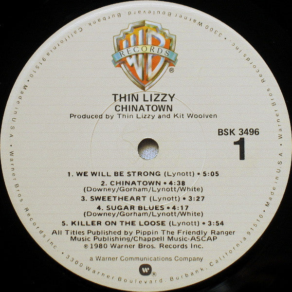 Thin Lizzy : Chinatown (LP, Album, Los)