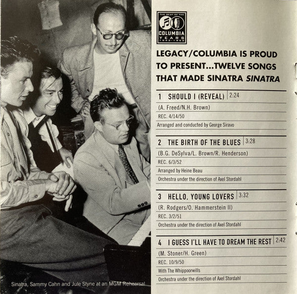 Frank Sinatra : The Best Of The Columiba Years Sampler (CD, Mono, Promo, Smplr)