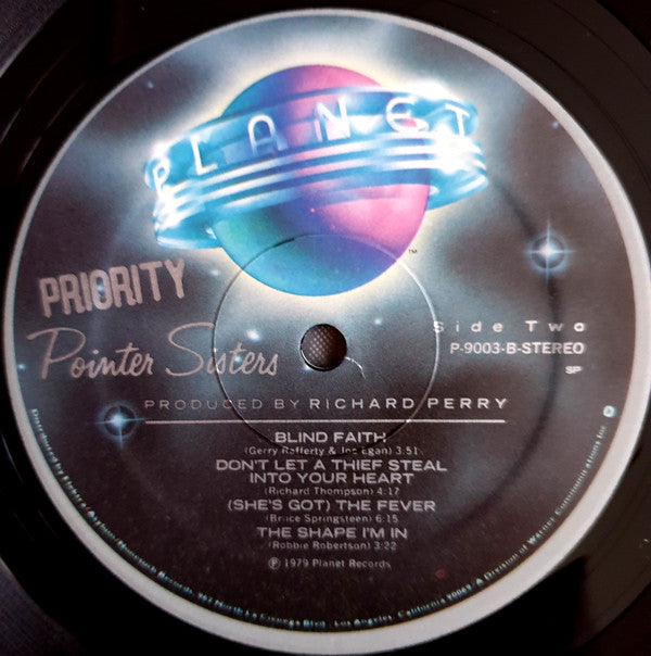 Pointer Sisters : Priority (LP, Album, Spe)
