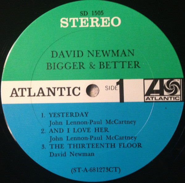 David "Fathead" Newman : Bigger & Better (LP, Album)
