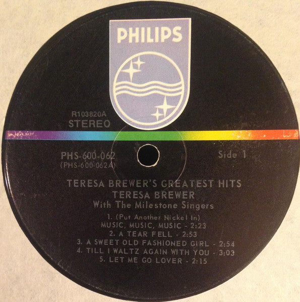Teresa Brewer : Teresa Brewer's Greatest Hits (LP, Album, Club, RE)