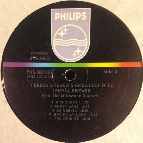 Teresa Brewer : Teresa Brewer's Greatest Hits (LP, Album, Club, RE)