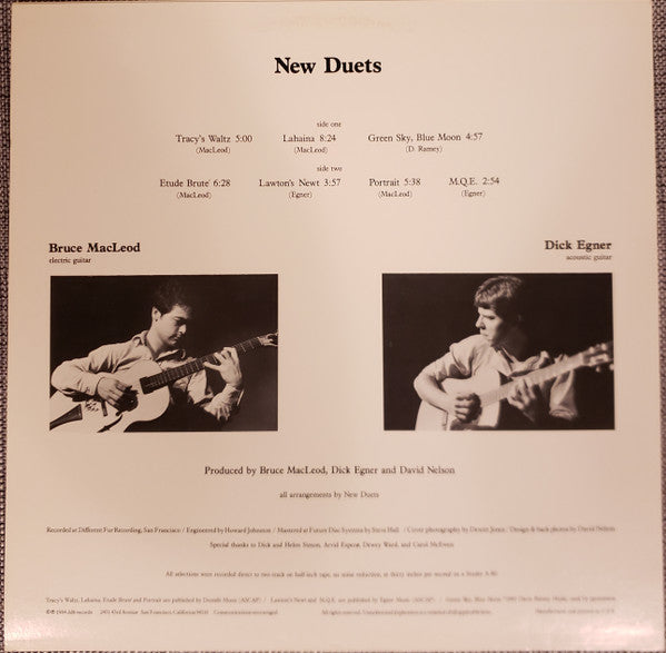 Dick Egner, Bruce MacLeod (2) : New Duets (LP, Album)