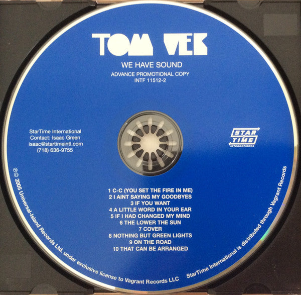 Tom Vek : We Have Sound (CD, Advance, Album, Promo)