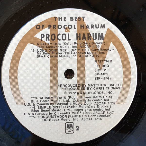 Procol Harum : The Best Of Procol Harum (LP, Comp, Club)
