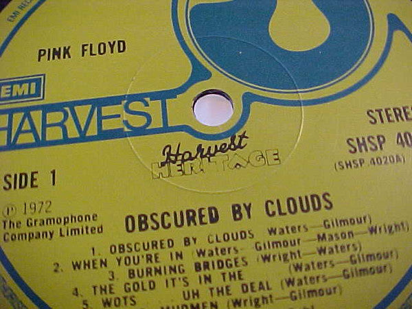 Pink Floyd : Obscured By Clouds (LP, Album, RE)