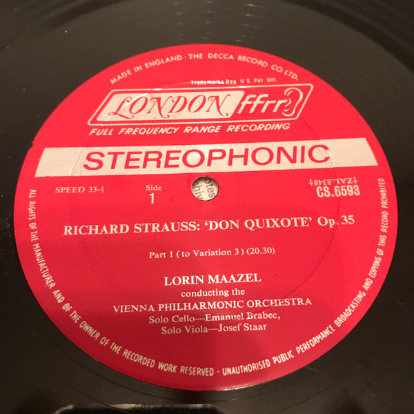 Strauss*, The Vienna Philharmonic Orchestra*, Lorin Maazel : Don Quixote (LP)