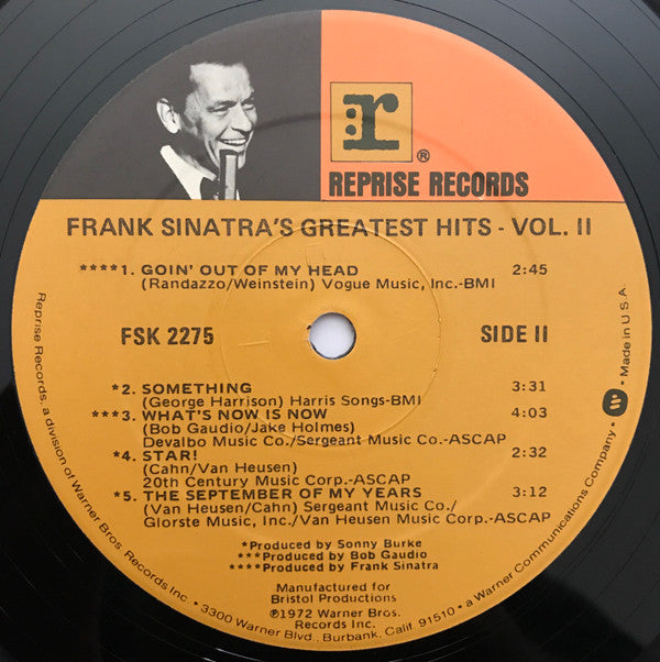 Frank Sinatra : Frank Sinatra's Greatest Hits Vol. 2 (LP, Comp, Win)