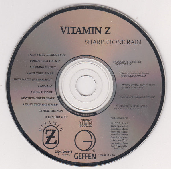 Vitamin Z : Sharp Stone Rain (CD, Album)