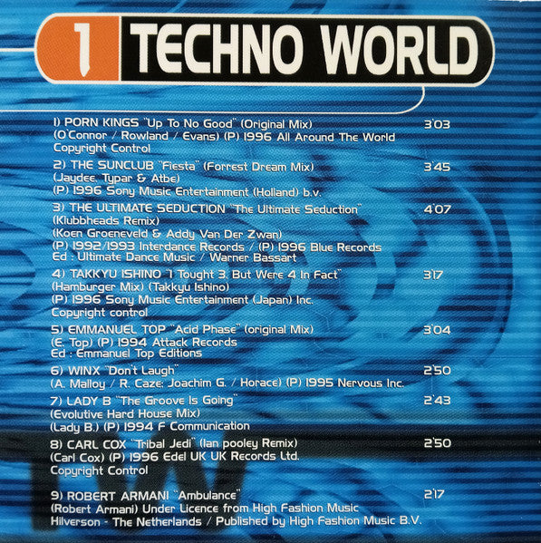Various : Techno World Vol1 (CD, Comp, Mixed)